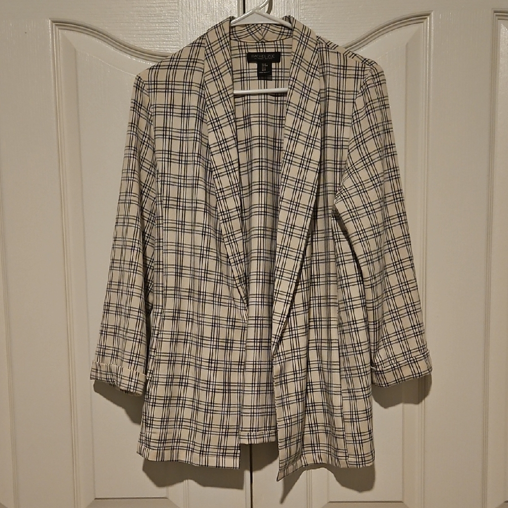 Rachel Zoe Black and White Checkered Blazer